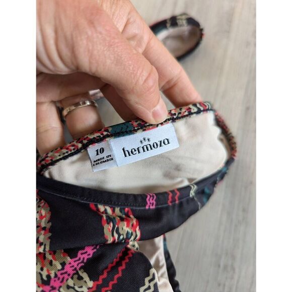 Hermoza Halle One Piece Plaid Swimsuit Women's size 10 black modest - Picture 6 of 10